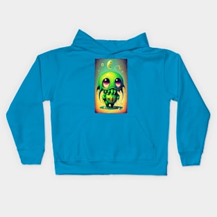 Chibi Cthulhu Loves You. Kids Hoodie